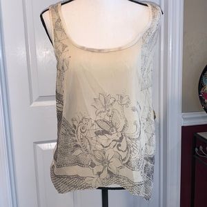 AMERICAN RAG BEIGE W DESIGN TANK TOP